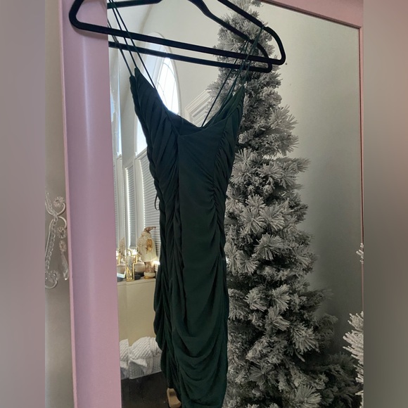 Envy and Grace green ruffled mini dress - Picture 2 of 3